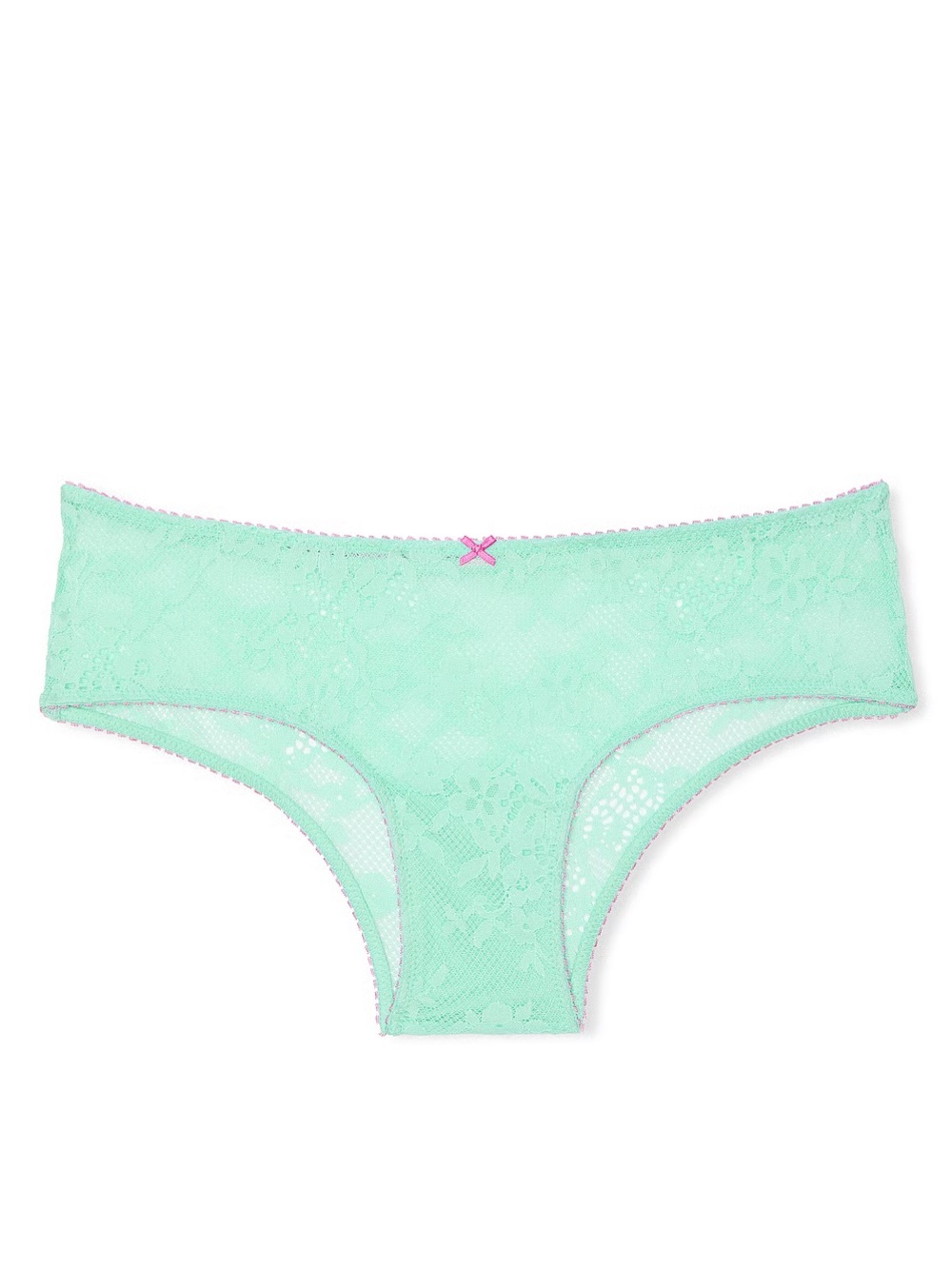 NWT Victoria’s Secret Light Teal Lace cheeky Panty tease L